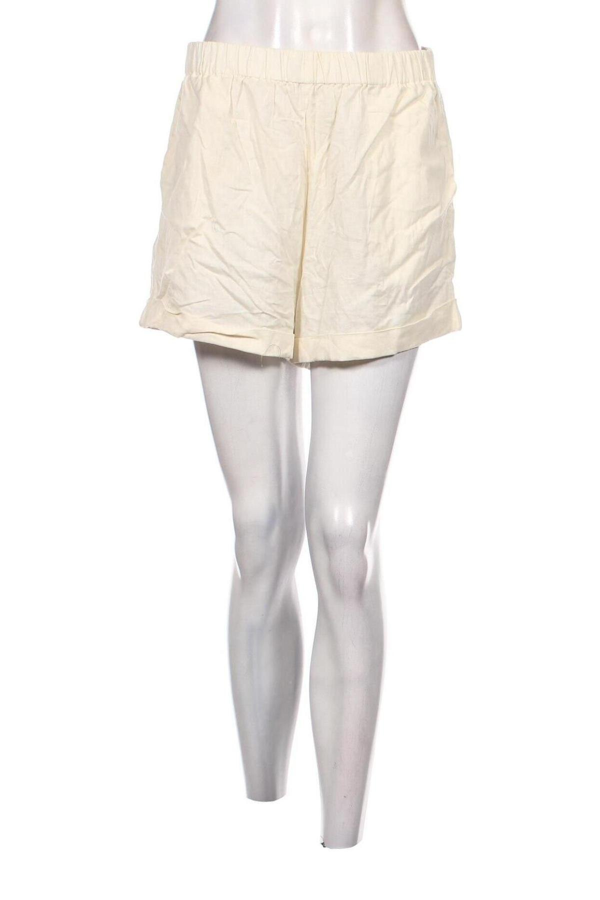 Γυναικείο κοντό παντελόνι Pretty Lavish, Μέγεθος M, Χρώμα Εκρού, Τιμή 11,57 €