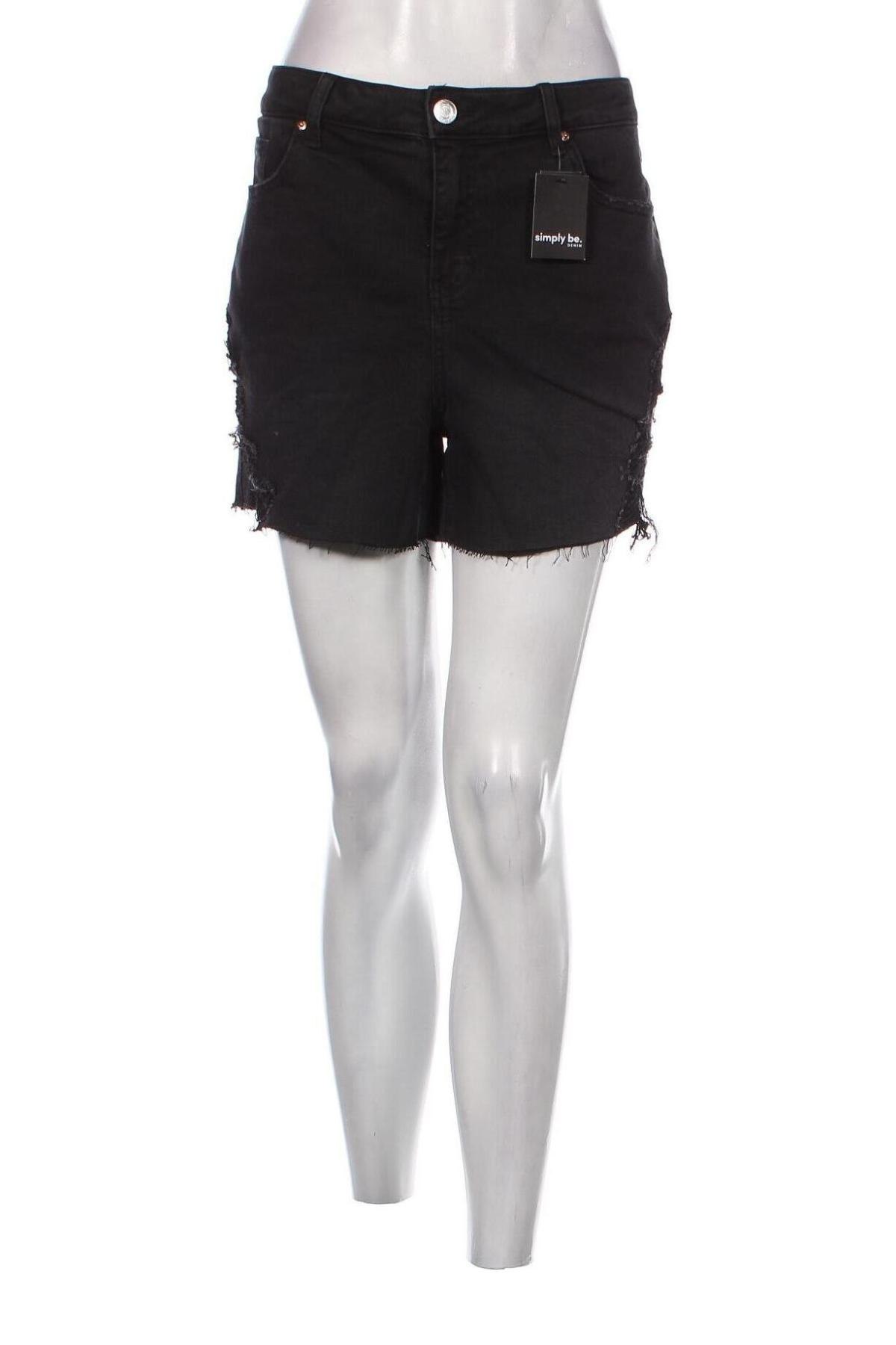 Γυναικείο κοντό παντελόνι Simply Be, Μέγεθος XL, Χρώμα Μαύρο, Τιμή 4,31 €