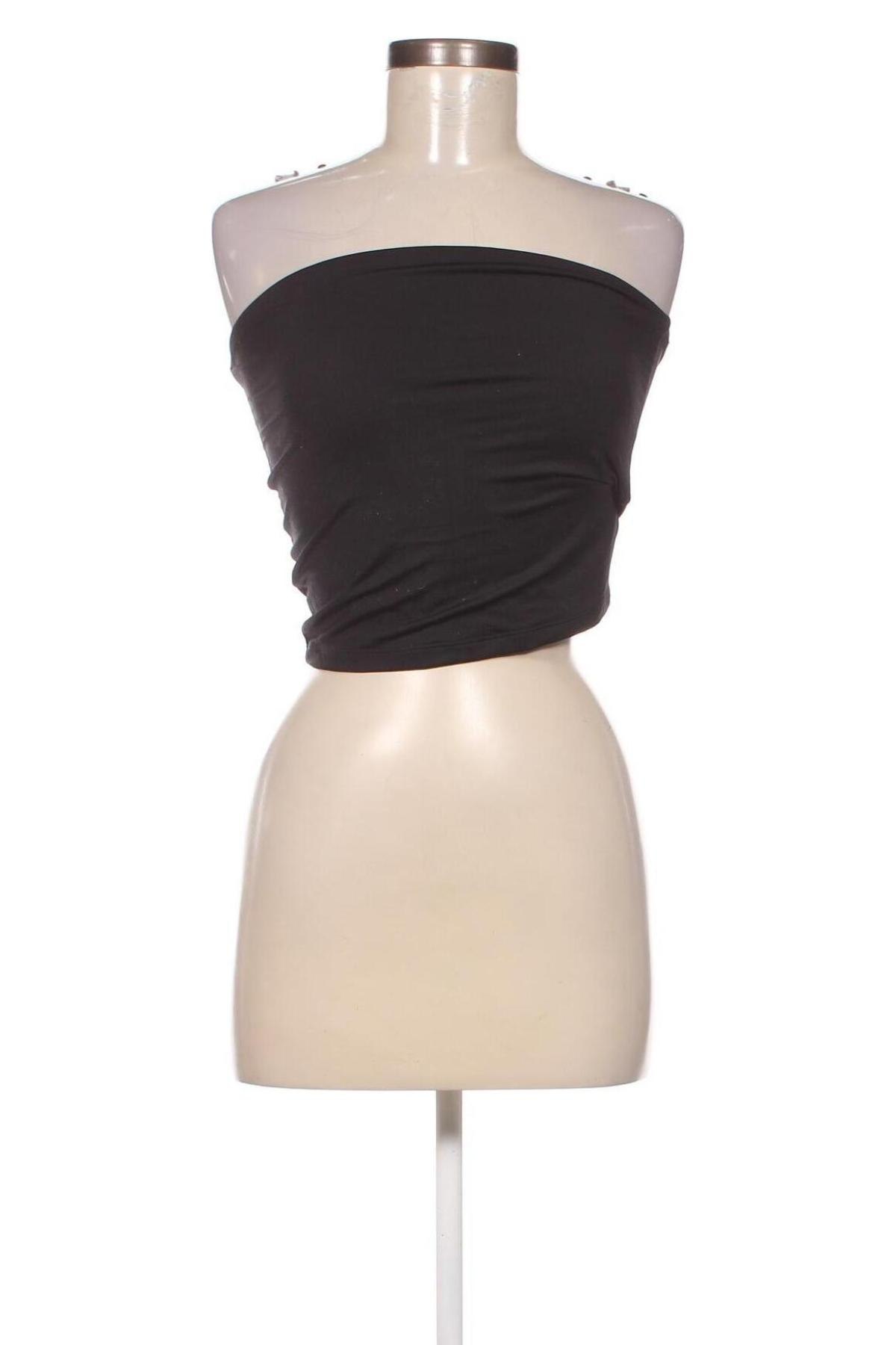 Γυναικείο αμάνικο μπλουζάκι Bershka, Μέγεθος M, Χρώμα Μαύρο, Τιμή 10,82 €