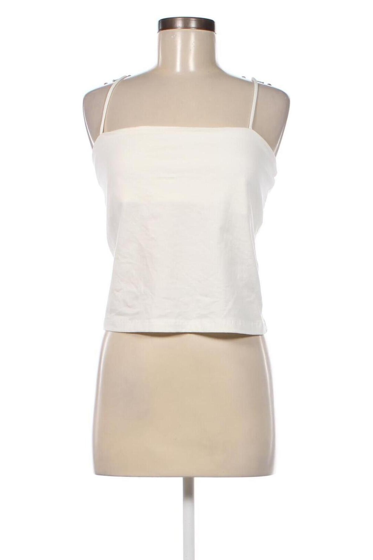Damska koszulka na ramiączkach Gina Tricot, Rozmiar XL, Kolor Biały, Cena 71,97 zł