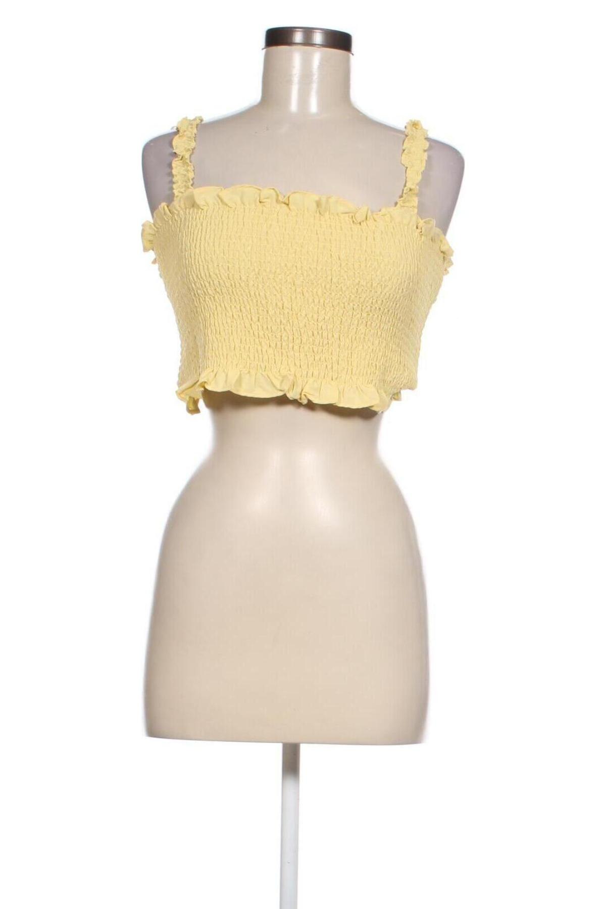 Γυναικείο αμάνικο μπλουζάκι Glamorous, Μέγεθος L, Χρώμα Κίτρινο, Τιμή 6,31 €