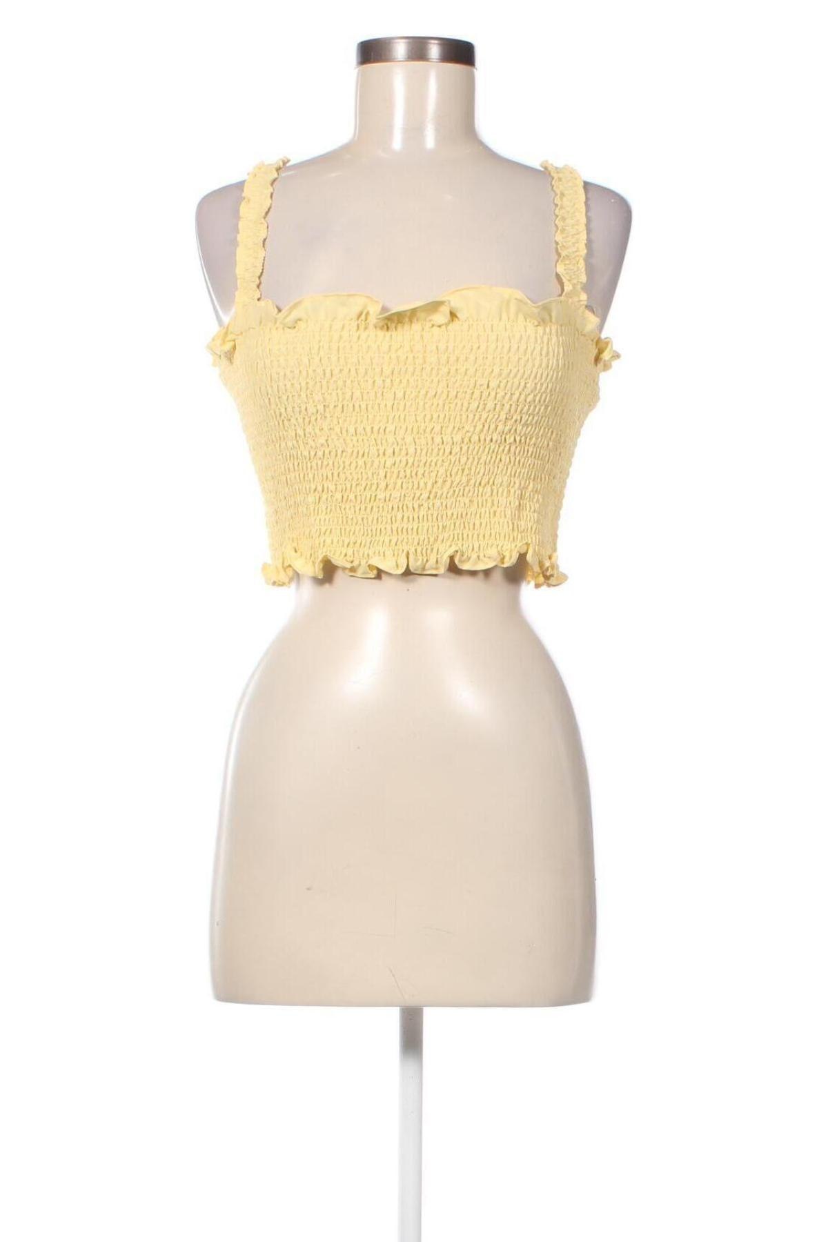 Γυναικείο αμάνικο μπλουζάκι Glamorous, Μέγεθος L, Χρώμα Κίτρινο, Τιμή 3,59 €