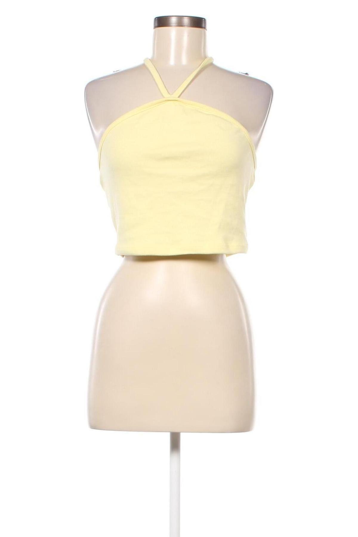 Γυναικείο αμάνικο μπλουζάκι Missguided, Μέγεθος M, Χρώμα Κίτρινο, Τιμή 3,03 €