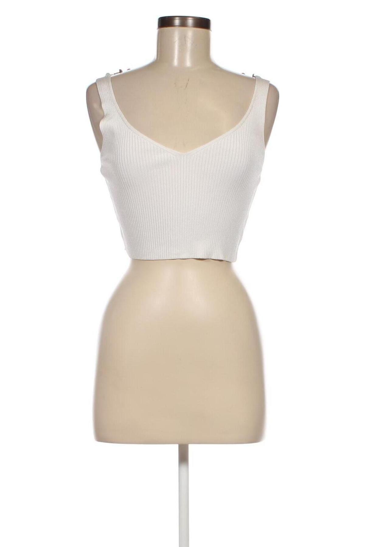 Γυναικείο αμάνικο μπλουζάκι Weekday, Μέγεθος L, Χρώμα Λευκό, Τιμή 4,54 €