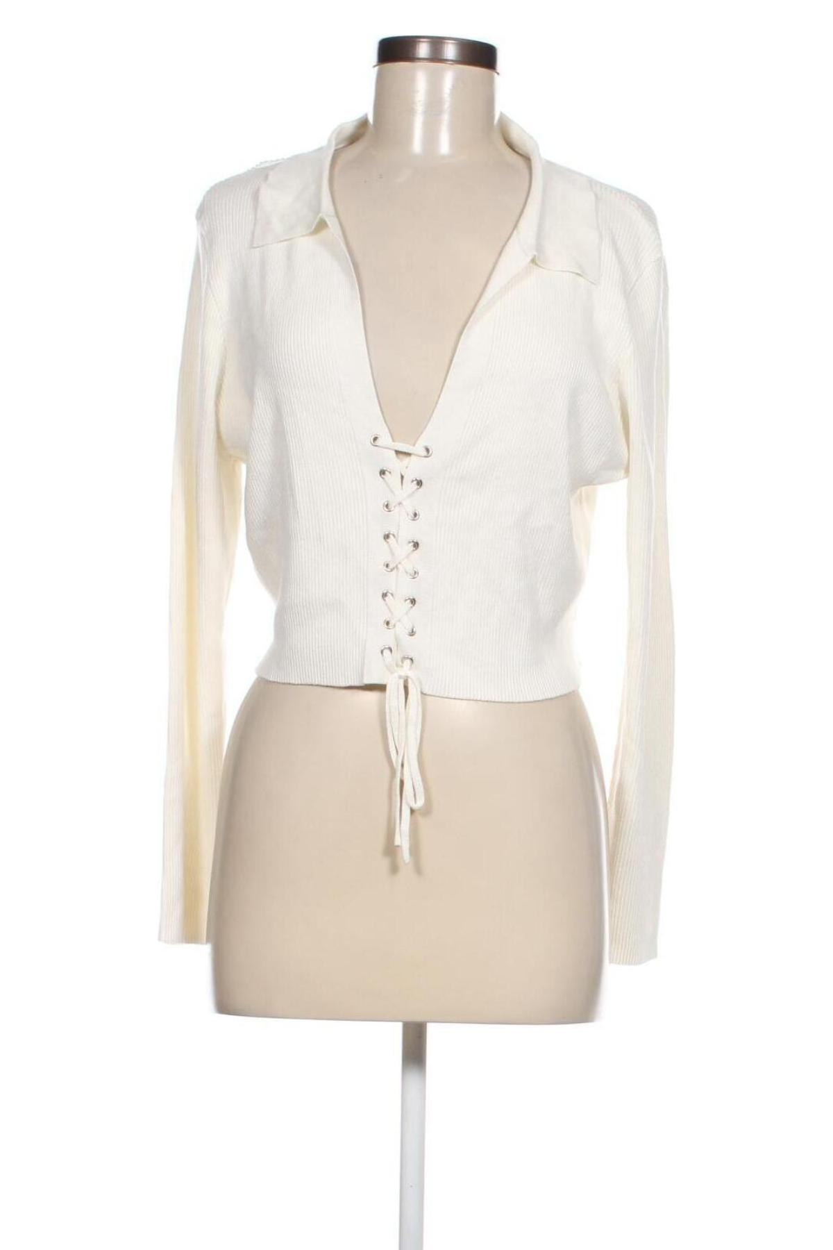 Γυναικείο πουλόβερ Glamorous, Μέγεθος XL, Χρώμα Λευκό, Τιμή 11,21 €