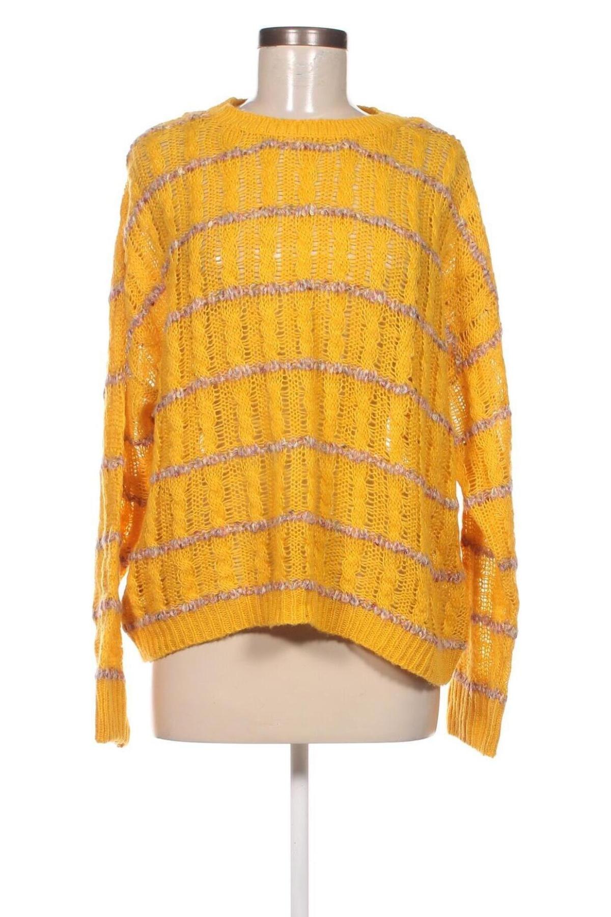 Дамски пуловер Minus, Размер M, Цвят Жълт, Цена 7,48 лв.