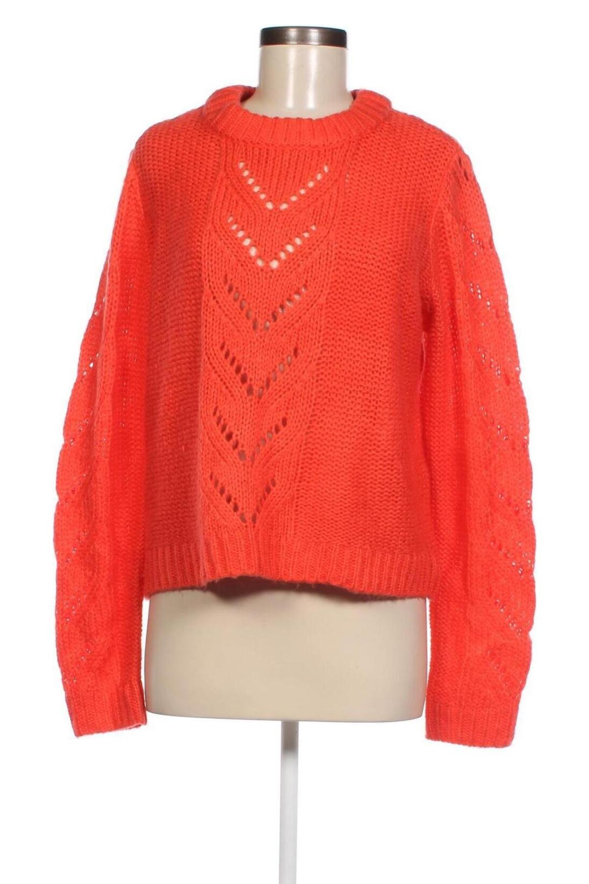 Γυναικείο πουλόβερ Pieces, Μέγεθος L, Χρώμα Πορτοκαλί, Τιμή 3,71 €