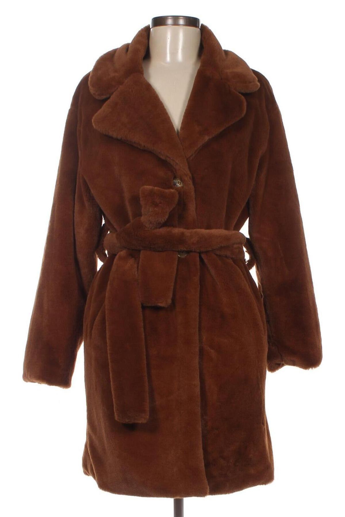Дамско палто Trendyol, Размер S, Цвят Кафяв, Цена 55,00 лв.