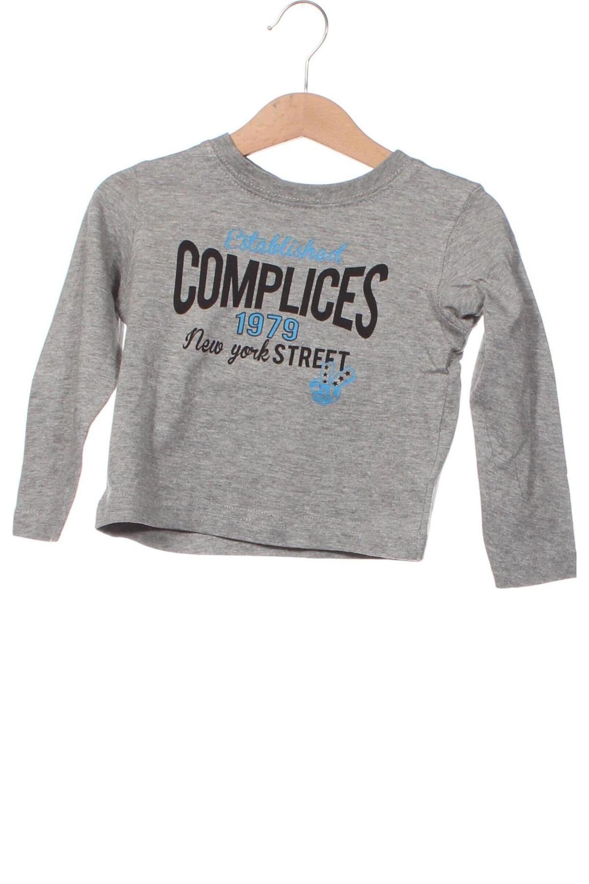 Kinder Shirt Complices, Größe 1-2m/ 50-56 cm, Farbe Grau, Preis 3,82 €