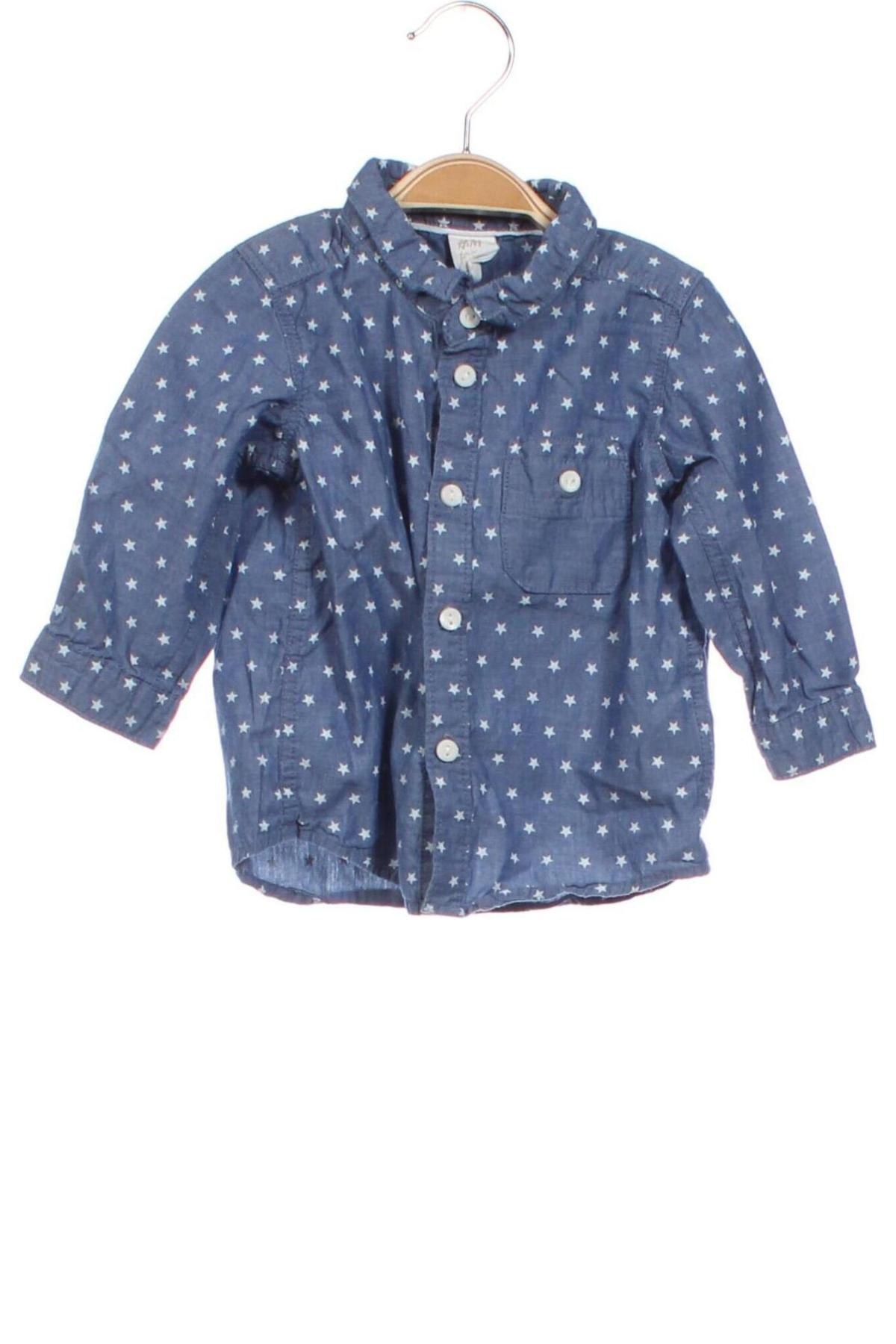 Kinderhemd H&M, Größe 6-9m/ 68-74 cm, Farbe Blau, Preis 11,76 €
