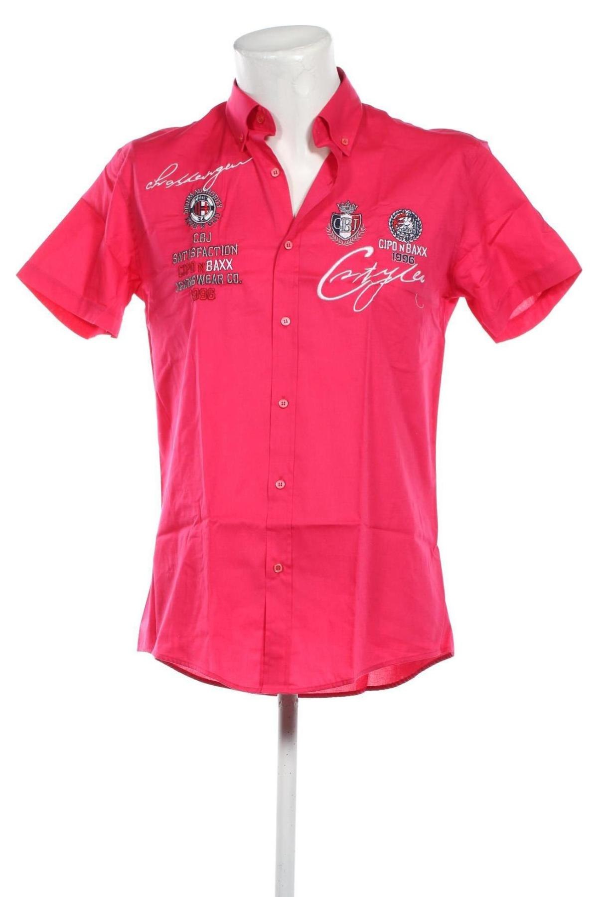 Pánská košile  Cipo & Baxx, Velikost M, Barva Růžová, Cena  148,00 Kč
