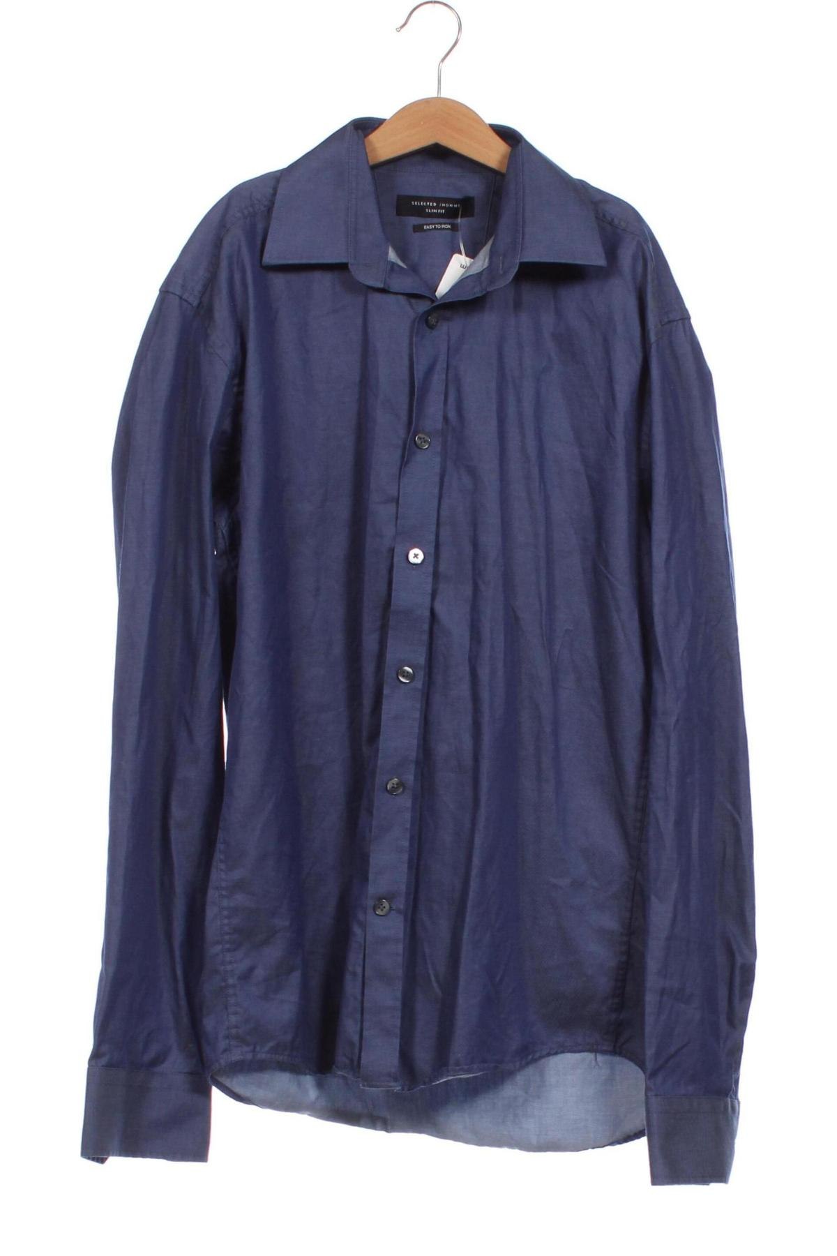 Herrenhemd Selected Homme, Größe S, Farbe Blau, Preis 20,18 €