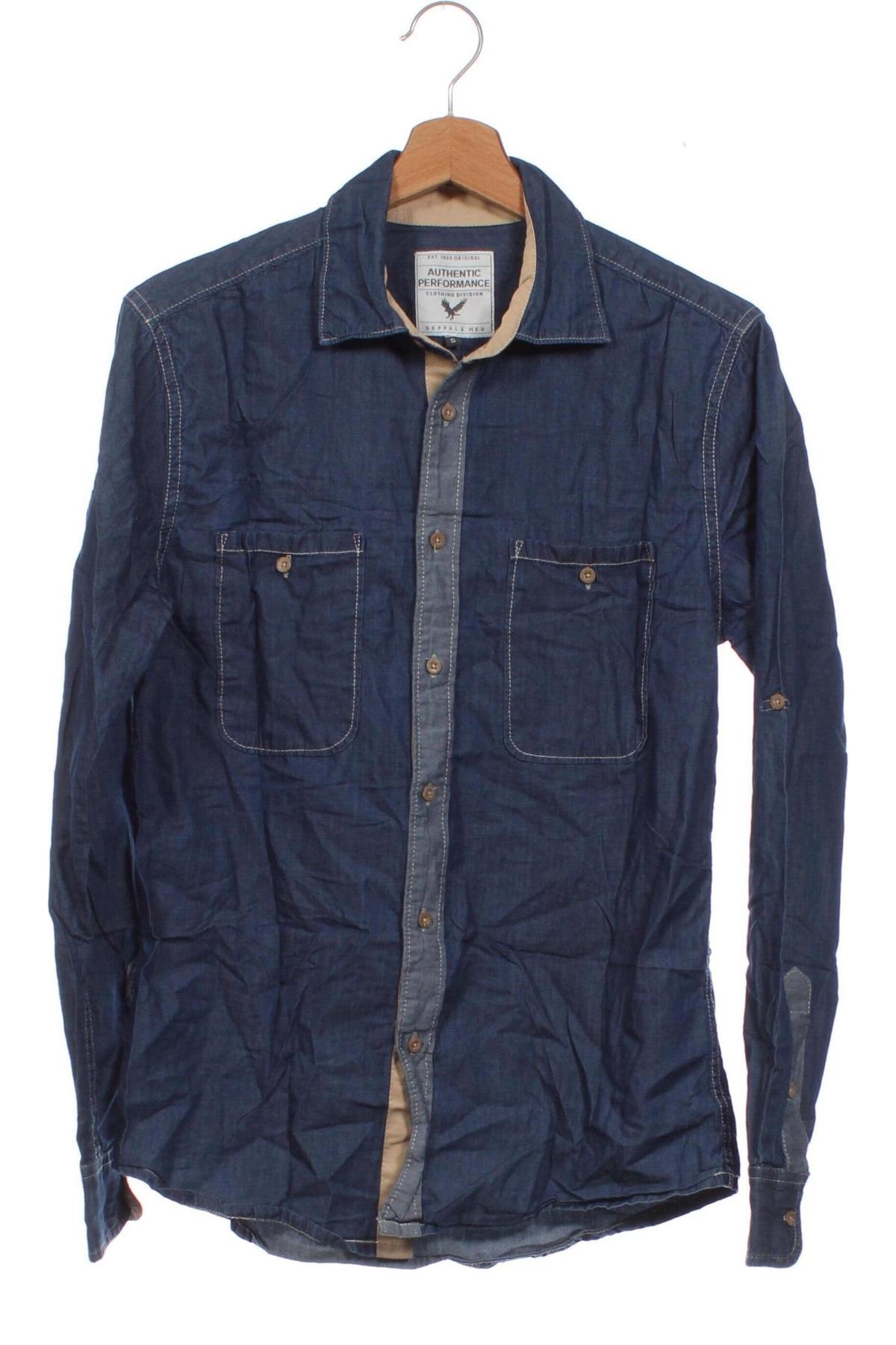 Herrenhemd Seppala, Größe S, Farbe Blau, Preis 20,18 €