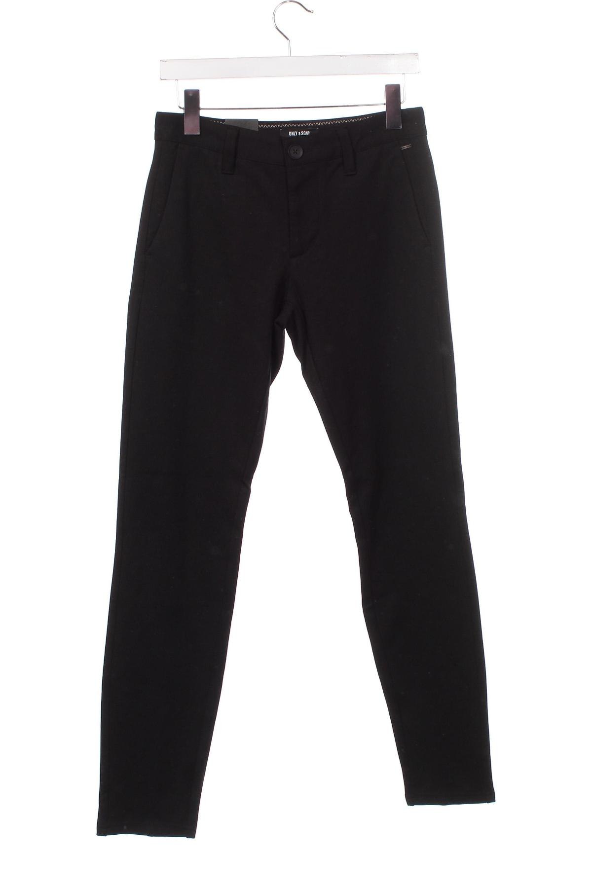 Ανδρικό παντελόνι Only & Sons, Μέγεθος S, Χρώμα Μαύρο, Τιμή 5,45 €