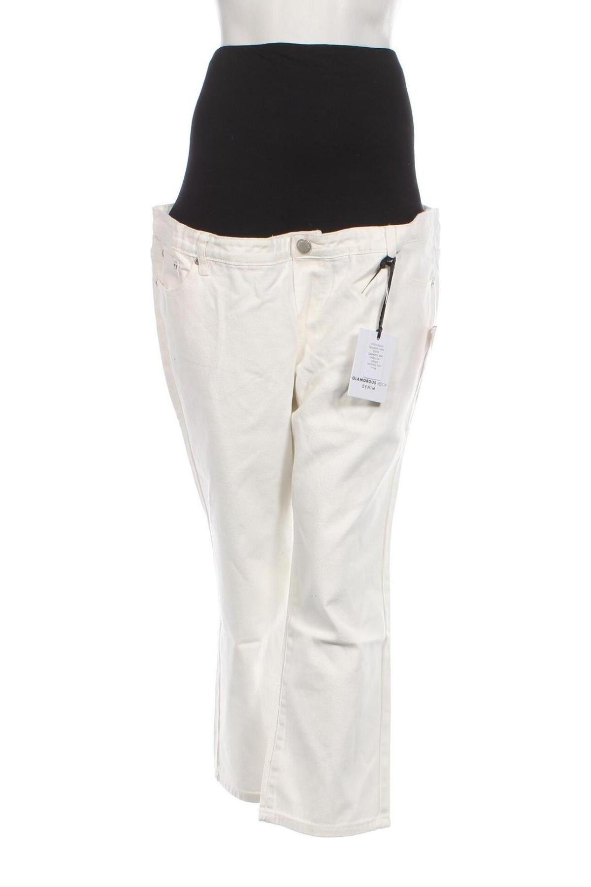 Pantaloni pentru gravide Glamorous, Mărime XL, Culoare Alb, Preț 37,20 Lei