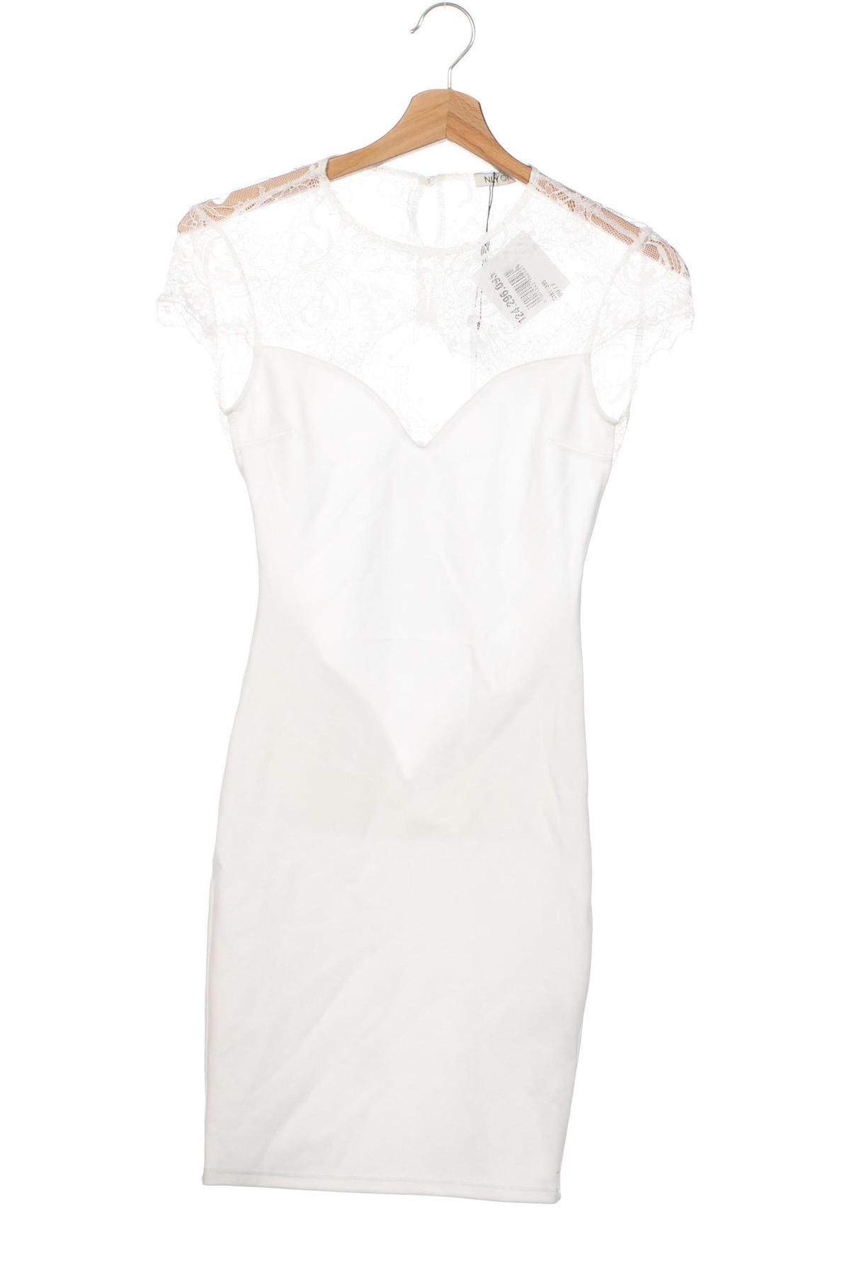 Kleid Nly One, Größe XS, Farbe Weiß, Preis 7,19 €