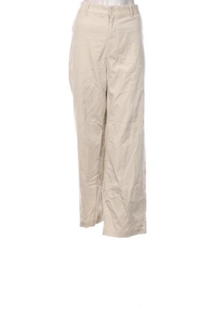 Pantaloni de velvet de femei, Mărime L, Culoare Alb, Preț 38,99 Lei