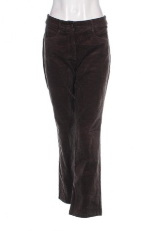 Pantaloni de velvet de femei Adagio, Mărime L, Culoare Maro, Preț 95,99 Lei