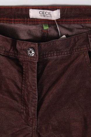 Pantaloni de velvet de femei Cecil, Mărime XXL, Culoare Maro, Preț 157,99 Lei