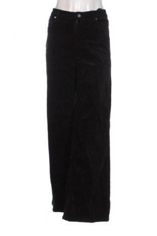 Pantaloni de velvet de femei H&M Divided, Mărime L, Culoare Negru, Preț 95,99 Lei