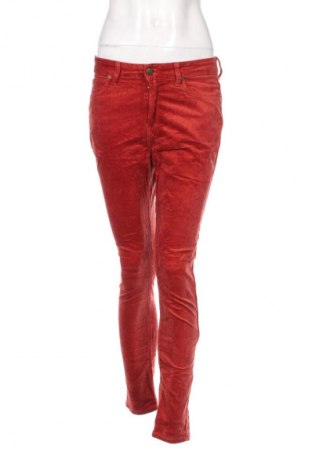 Pantaloni de velvet de femei Lee, Mărime M, Culoare Roșu, Preț 223,99 Lei