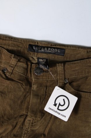 Pantaloni de velvet de femei Liverpool, Mărime S, Culoare Verde, Preț 67,99 Lei