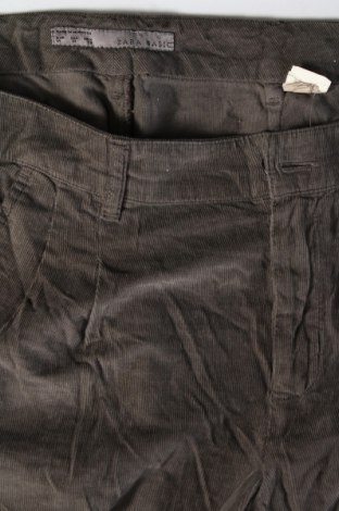 Pantaloni de velvet de femei Zara, Mărime L, Culoare Verde, Preț 40,99 Lei