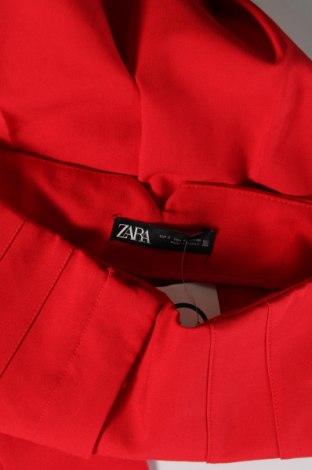 Дамски панталон Zara, Размер S, Цвят Червен, Цена 27,37 лв.