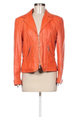 Damen Lederjacke Biba, Größe M, Farbe Orange, Preis 67,99 €