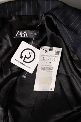 Дамско сако Zara, Размер L, Цвят Син, Цена 80,99 лв.