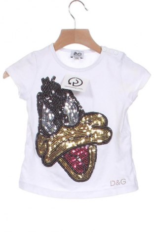 Dziecięca bluzka D&G Junior, Rozmiar 2-3y/ 98-104 cm, Kolor Biały, Cena 89,66 zł