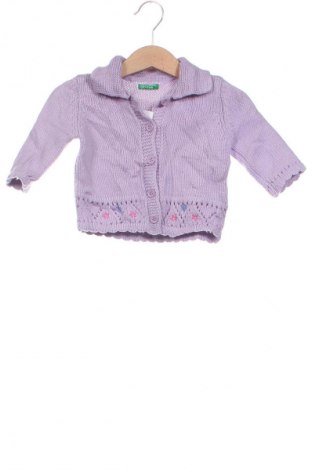 Kinder Strickjacke United Colors Of Benetton, Größe 9-12m/ 74-80 cm, Farbe Lila, Preis 17,99 €