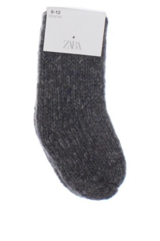 Kinder Socken Zara, Größe 9-12m/ 74-80 cm, Farbe Grau, Preis 9,22 €