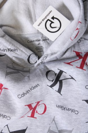 Παιδικό φούτερ Calvin Klein Jeans, Μέγεθος 4-5y/ 110-116 εκ., Χρώμα Γκρί, Τιμή 54,99 €