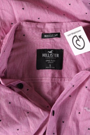 Męska koszula Hollister, Rozmiar L, Kolor Różowy, Cena 50,99 zł