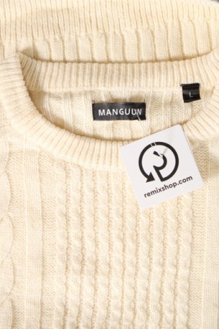 Herrenpullover Manguun, Größe L, Farbe Ecru, Preis € 24,99