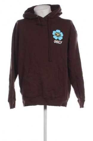 Herren Sweatshirt Obey, Größe L, Farbe Braun, Preis € 38,49