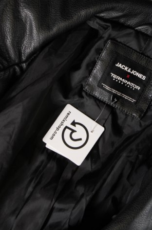 Męska skórzana kurtka Jack & Jones, Rozmiar L, Kolor Czarny, Cena 109,99 zł