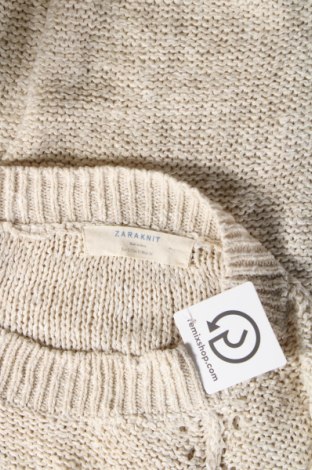 Рокля Zara Knitwear, Размер S, Цвят Екрю, Цена 48,49 лв.