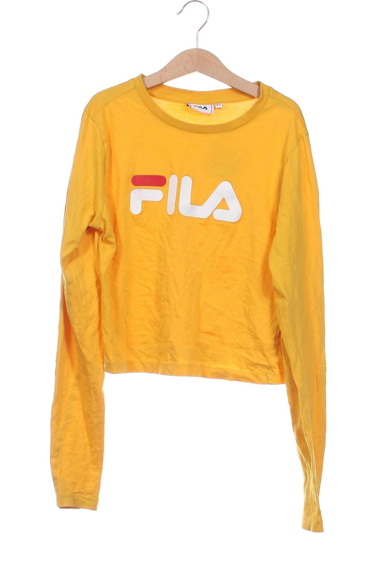 Дамска блуза FILA, Размер XS, Цвят Жълт, Цена 84,52 лв.