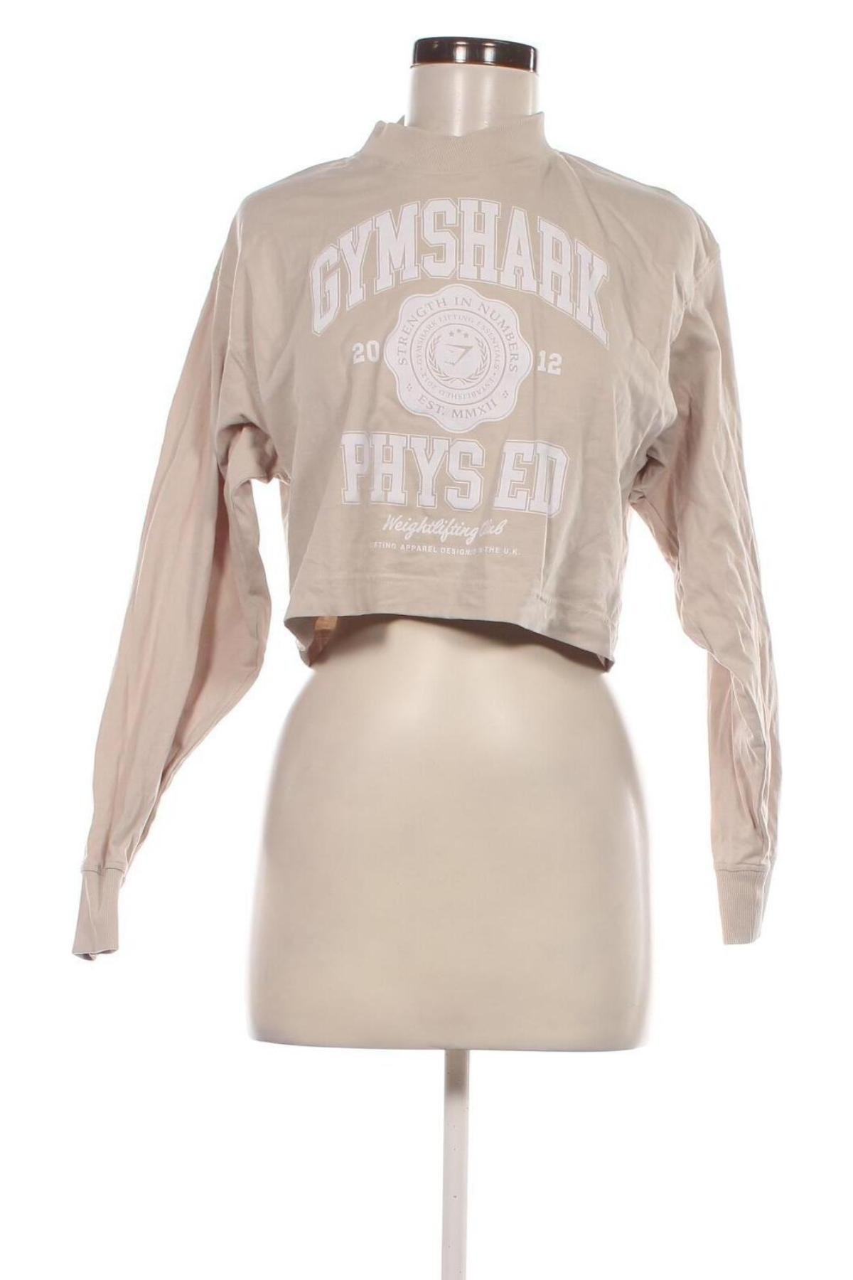 Damen Shirt Gymshark, Größe S, Farbe Beige, Preis € 14,00