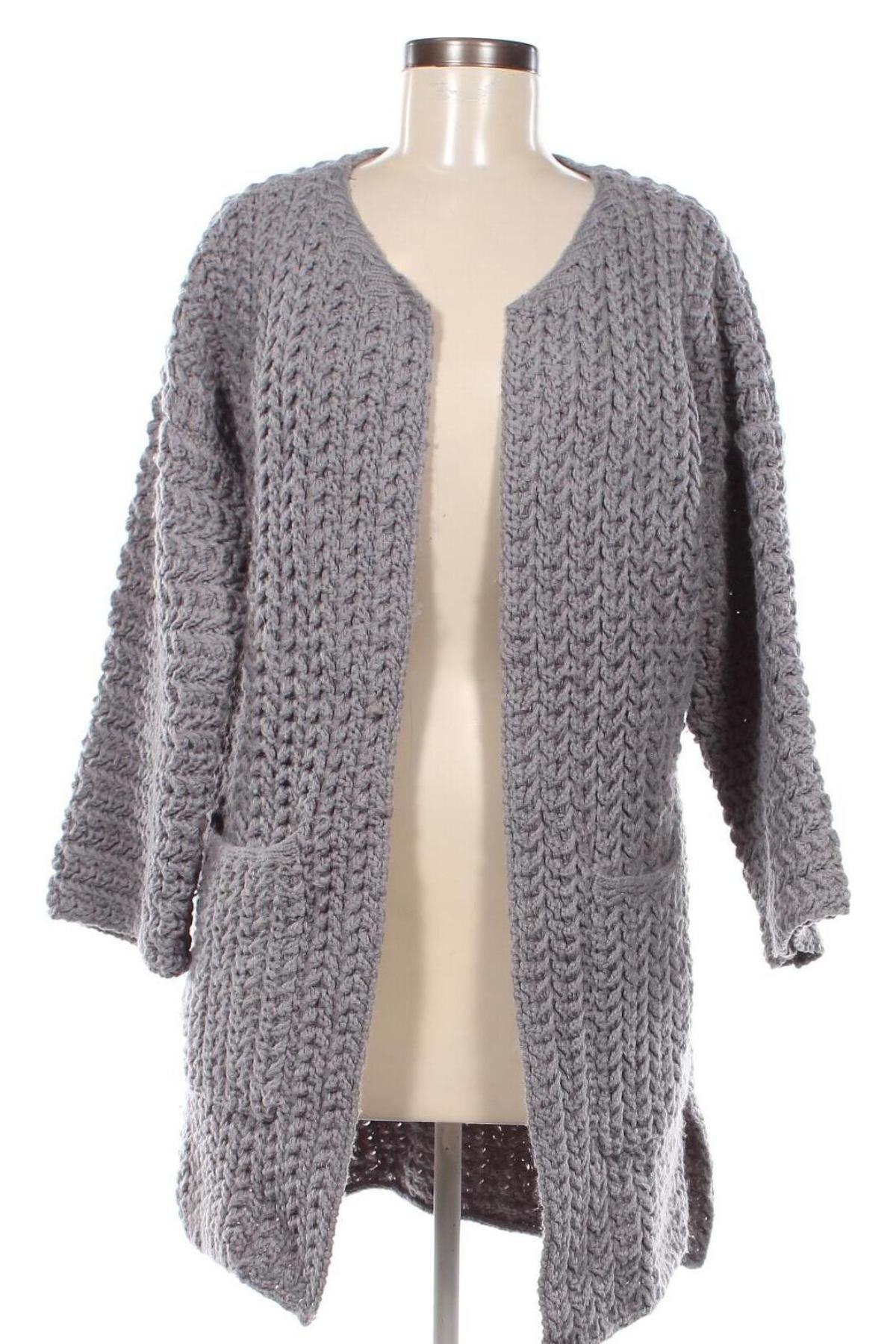 Cardigan de damă, Mărime L, Culoare Gri, Preț 95,99 Lei