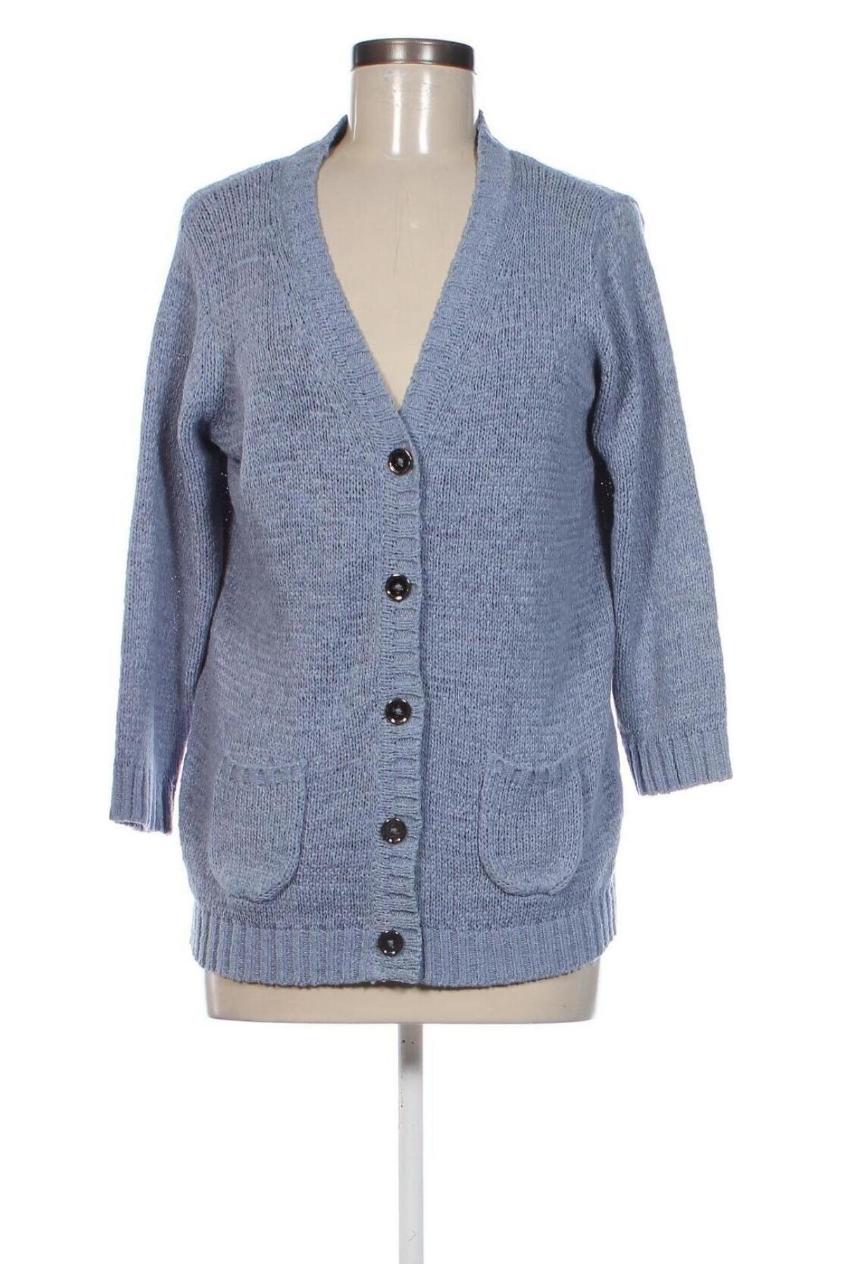 Damen Strickjacke Laura Torelli, Größe M, Farbe Blau, Preis 20,49 €