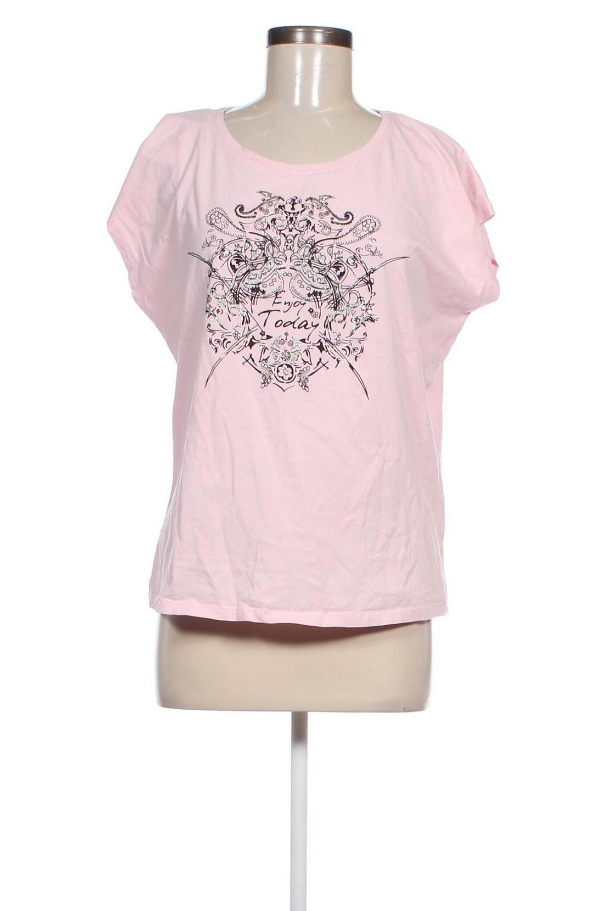 Γυναικείο t-shirt Laura Torelli, Μέγεθος L, Χρώμα Ρόζ , Τιμή 8,70 €