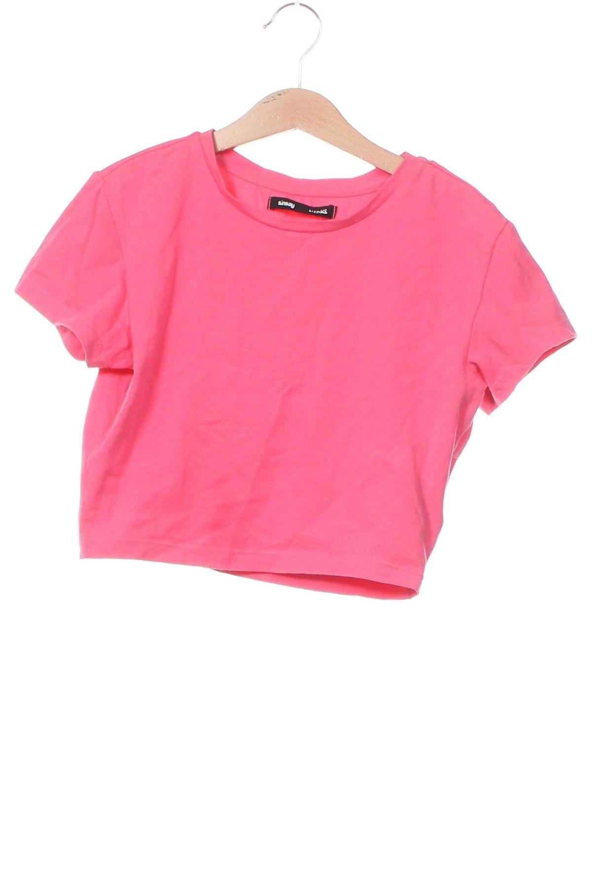 Damen T-Shirt Sinsay, Größe XS, Farbe Rosa, Preis 5,49 €