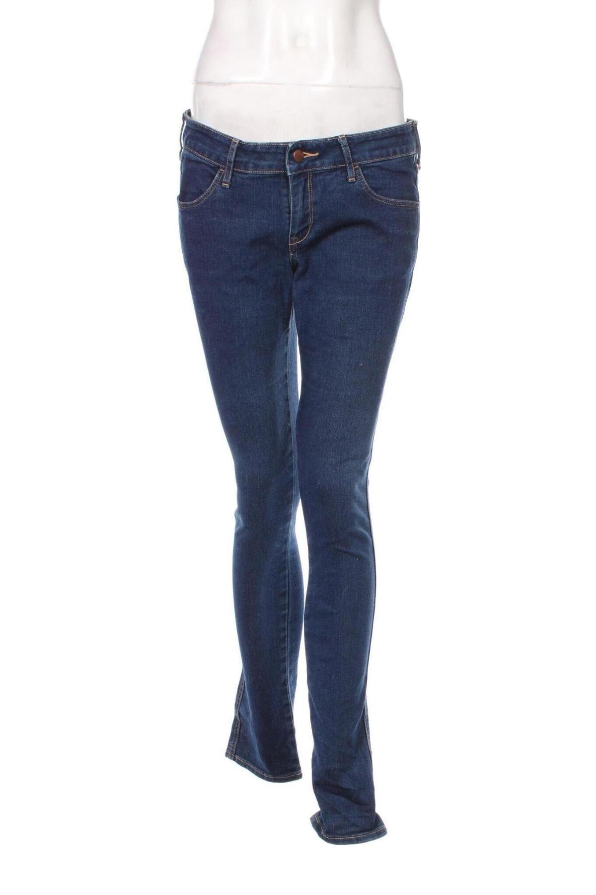 Damskie jeansy H&M, Rozmiar L, Kolor Niebieski, Cena 46,99 zł