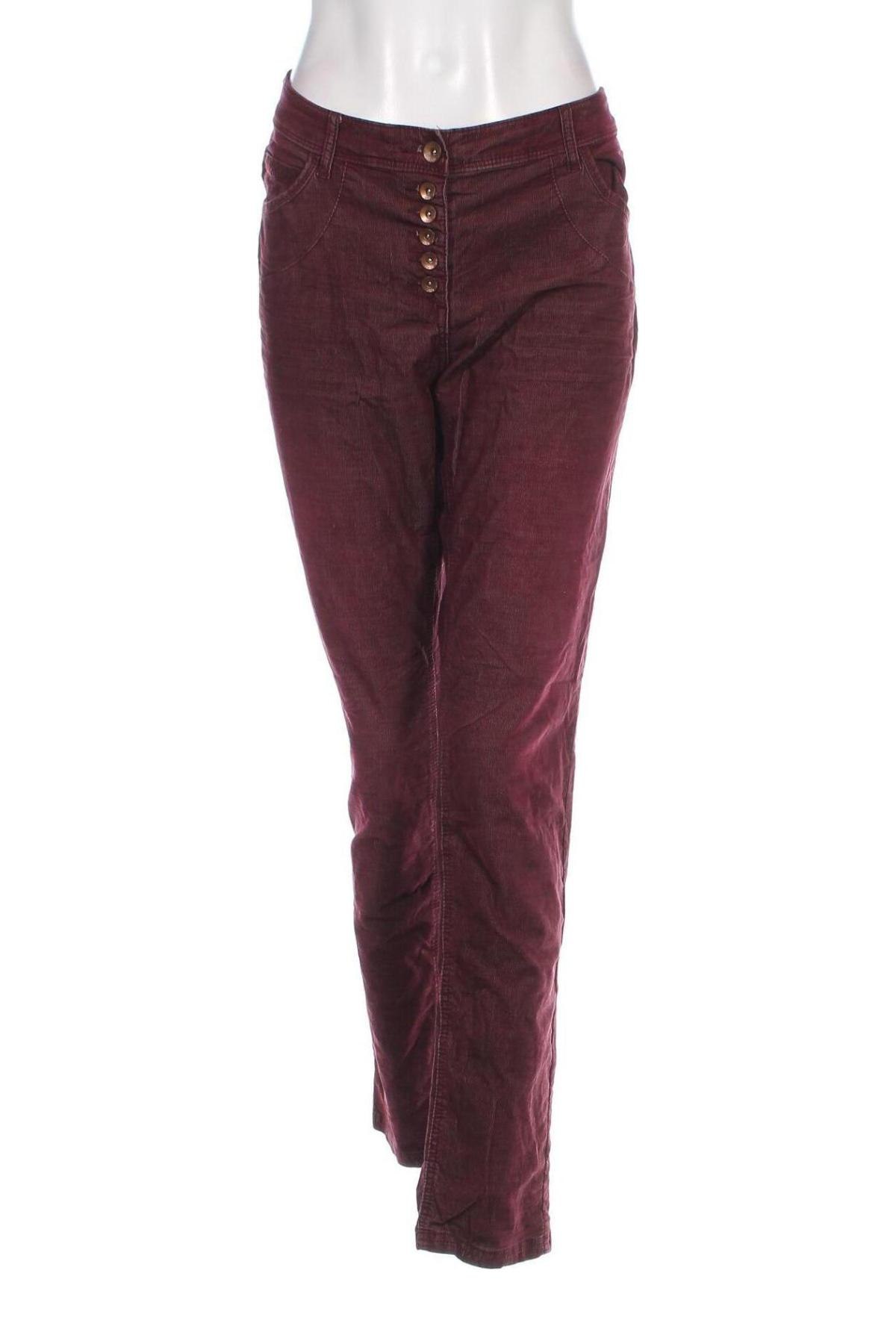 Pantaloni de velvet de femei Cecil, Mărime XL, Culoare Roșu, Preț 79,99 Lei