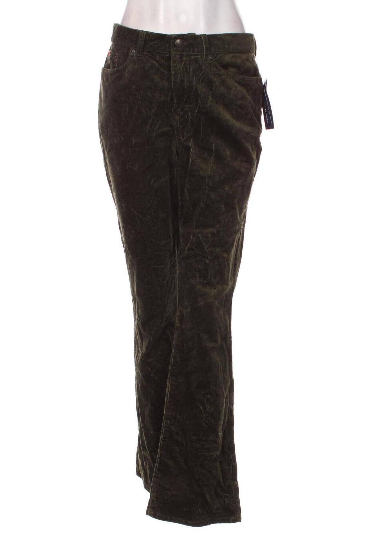 Pantaloni de velvet de femei Chaps, Mărime M, Culoare Verde, Preț 151,99 Lei