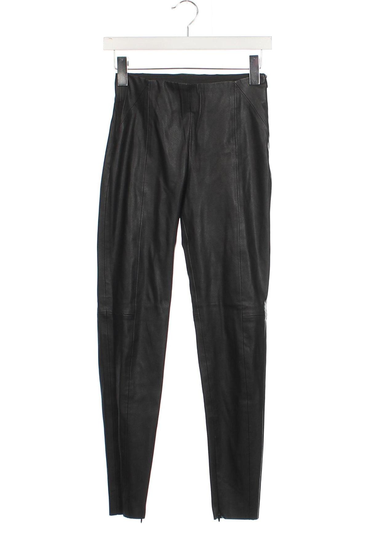 Pantaloni de piele pentru damă Zara, Mărime XS, Culoare Negru, Preț 187,99 Lei