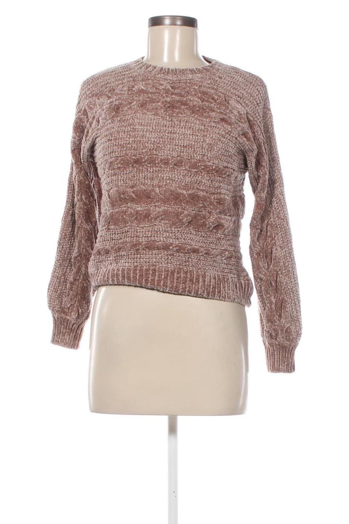 Damski sweter Pink Rose, Rozmiar S, Kolor Brązowy, Cena 92,99 zł